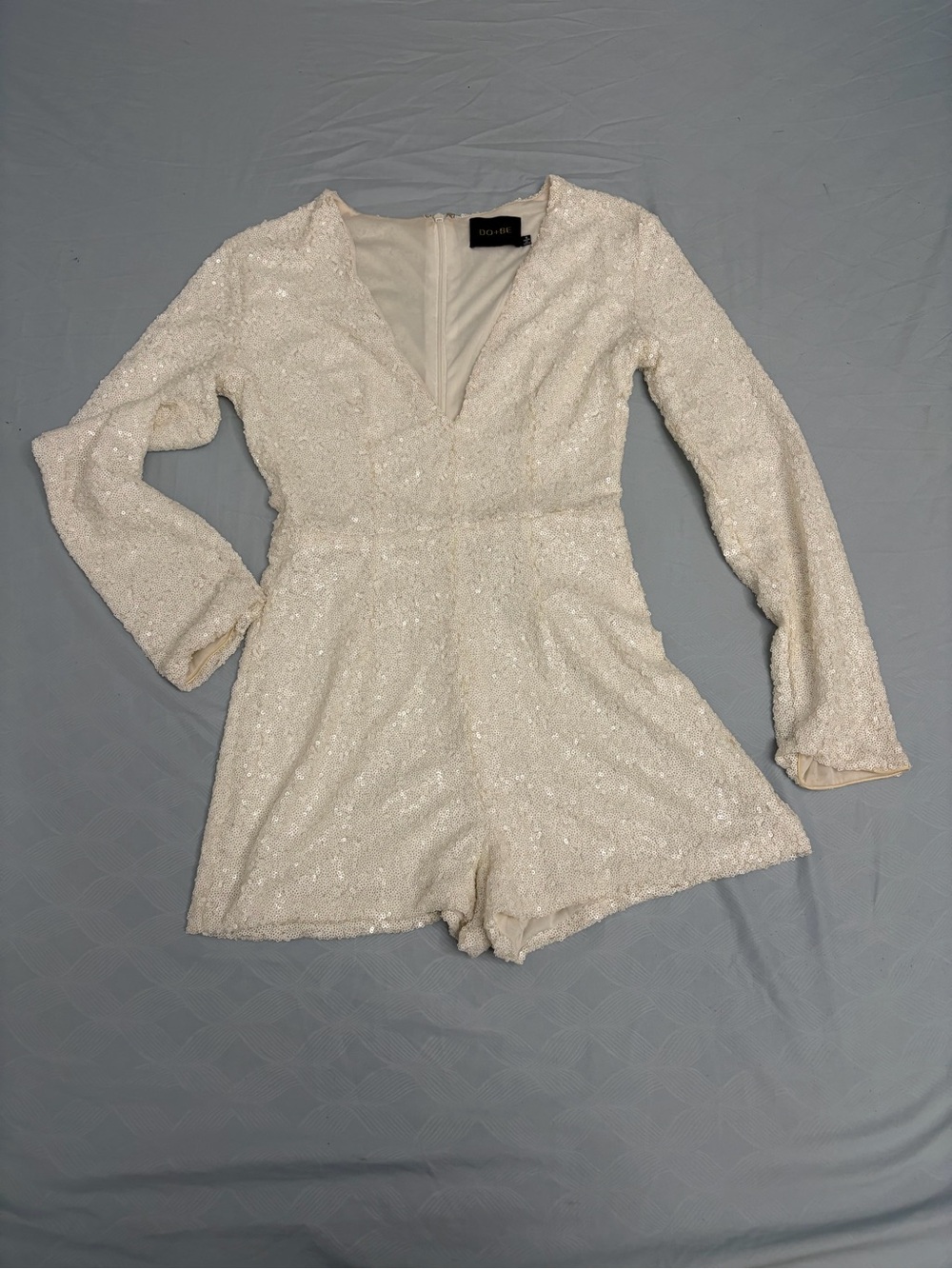 DO+BE Ivory Sequin Long Sleeve Romper